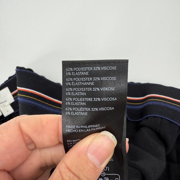 ANTHROPOLGIE Women Ankle Zip Comfort Career Pants Size L Black High Rise Stretch - Picture 4 of 10